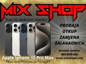 Apple Iphone 15 Pro Max 256GB *TOP*Garancija*Zamjena*4 Boje
