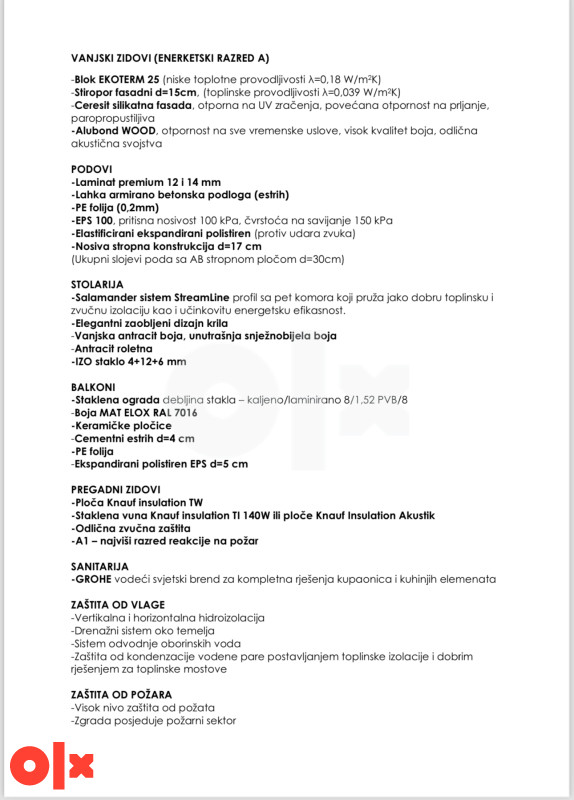 NOVO Dvosoban stan 49m2 III Sprat Živinice CITY RESIDENCE