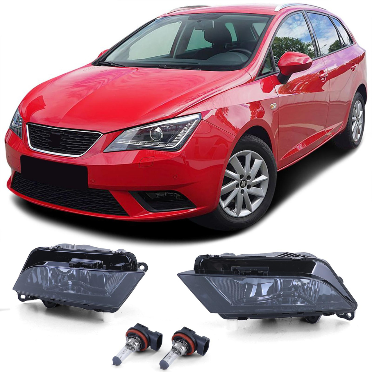 Spiegelkappen Schwarz Hochglanz für Seat Ibiza 6F Leon 5F Arona in