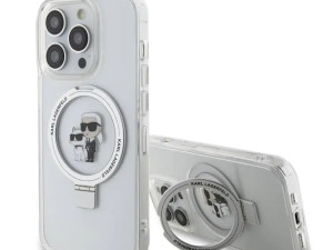 Karl Lagerfeld Ringstand Magsafe maska iPhone 15 Pro