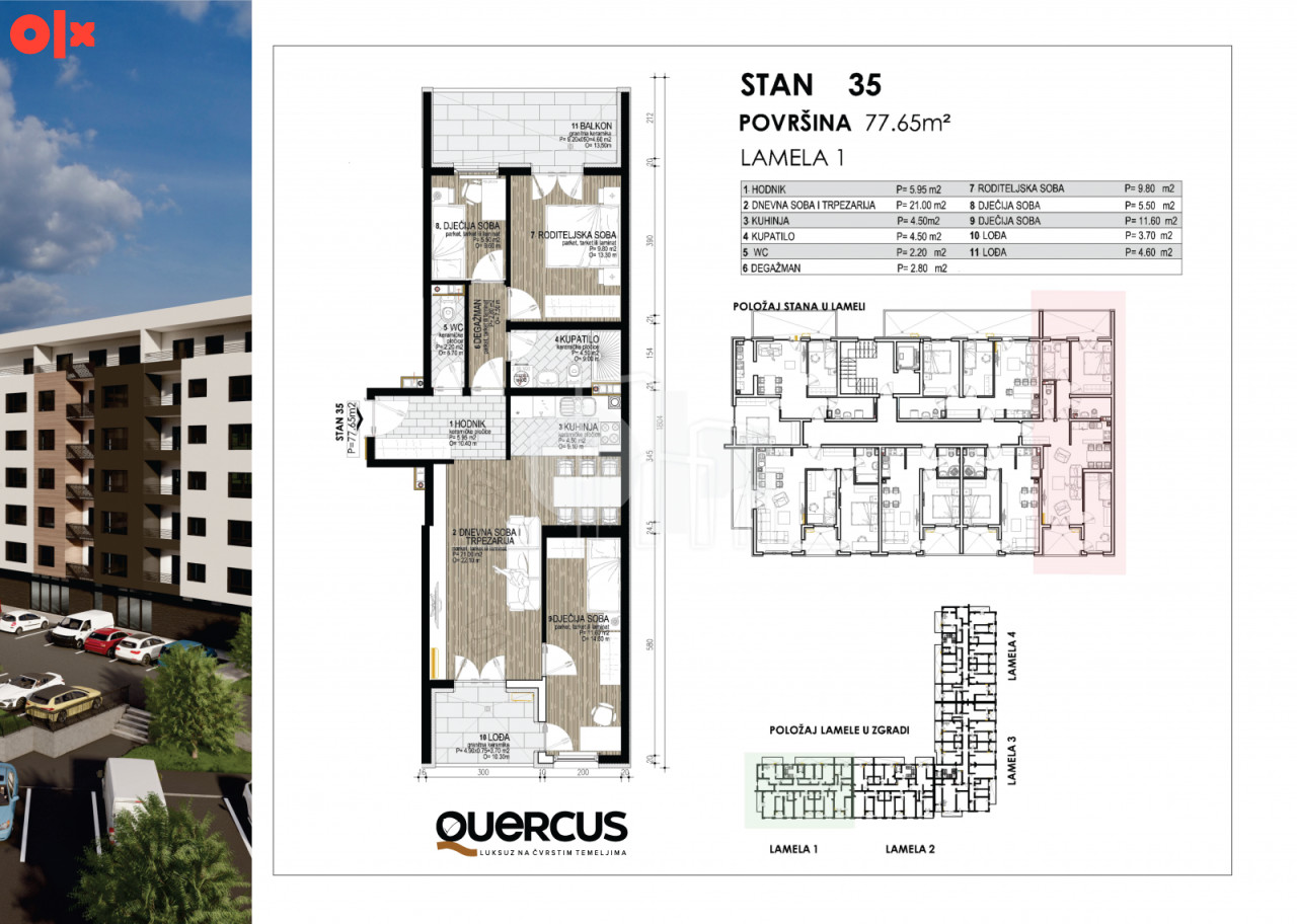 Penthouse stanovi QUERCUS Dobrinja IV u izgradnji 8