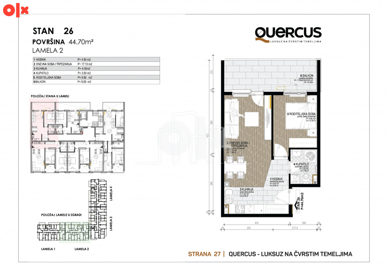 Penthouse stanovi QUERCUS Dobrinja IV u izgradnji 9