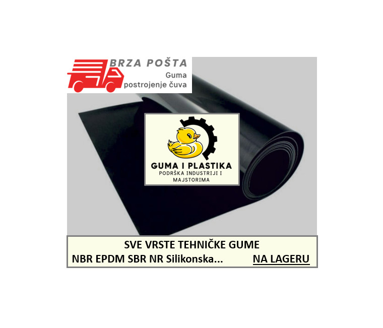 Tehnička guma u roli rolni NBR EPDM SBR NR Silikon Viton Neopren
