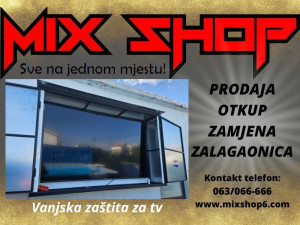 Zaštitna TV kutija vanjski nosač do 85" terasu kafić baštu zidni