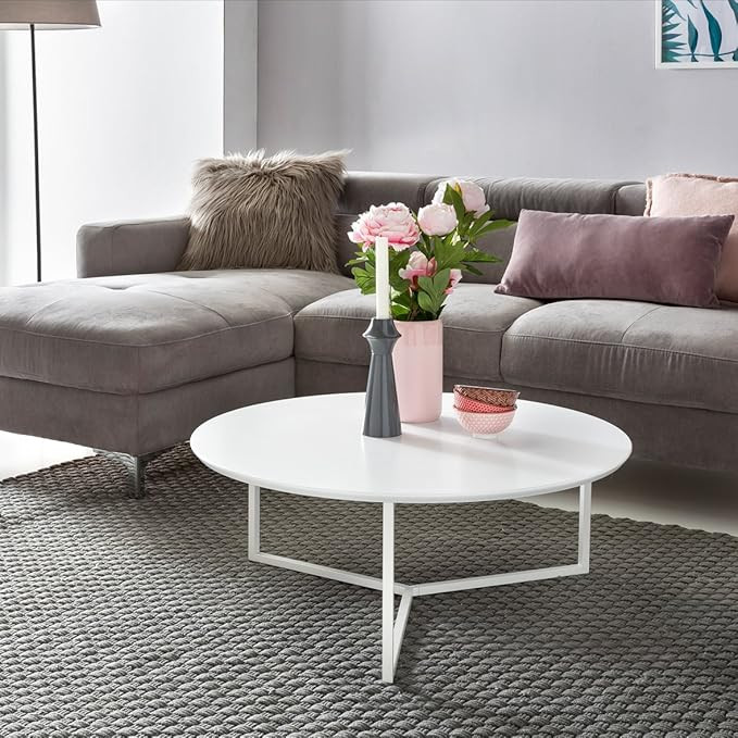 Stolić WOHNLING Design Couchtisch MDF 80cm okrugli