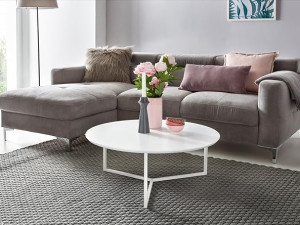 Stolić WOHNLING Design Couchtisch MDF 80cm okrugli