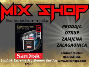 SanDisk Extreme 128 gb 200 MB / s SD Kartica Memori 128gb Kartice