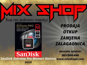 SanDisk Extreme 64 gb 200 MB / s SD Kartica Memori 64gb