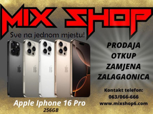 APPLE IPHONE 16 PRO 256GB *Novo*Garancija*Zamjena*4 boje 256 GB
