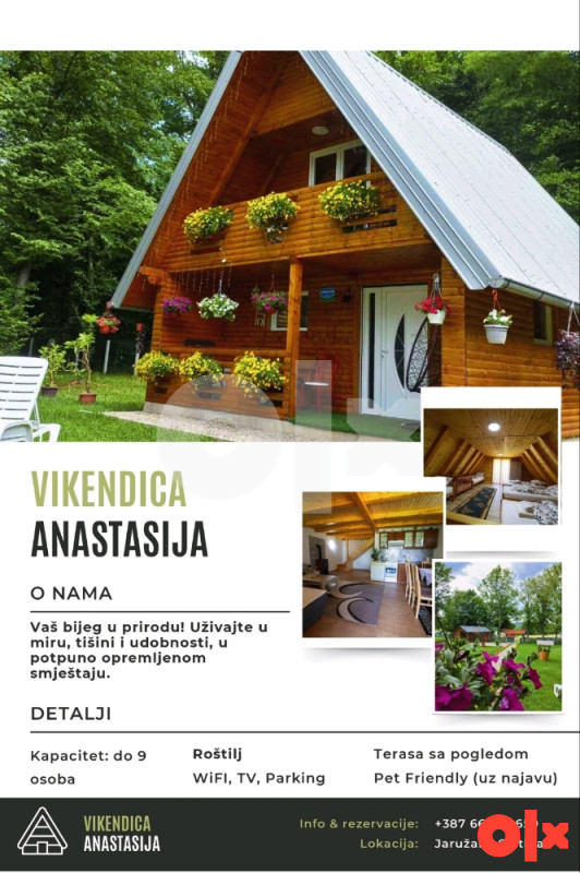 Iznajmljivanje Vikendica Anastasija Laktaši Jaruzani