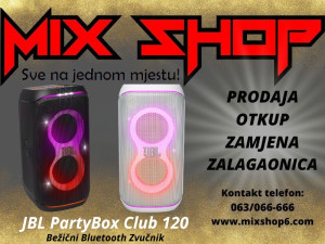 JBL PartyBox CLUB 120 Bežični Prenosivi Zvučnik 160W Party Box