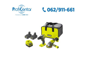 Ryobi - Akumulatorski set bušilica, brusilica R18DDAG-220S