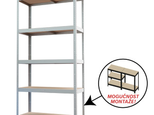POLICA METAL/DRVO 180X90X40cm/5 POLICA/ 500Kg-P2P-175