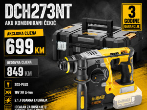 DeWALT AKU UDARNA BUŠILICA ČEKIĆ DCH273NT