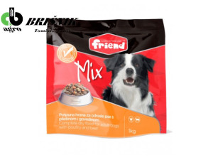 Hrana za odrasle pse MIX Friend s govedinom i povrćem 1 kg