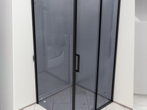 A31445-31416 Kabina 100x90 crni pr.tamno staklo ROCCO