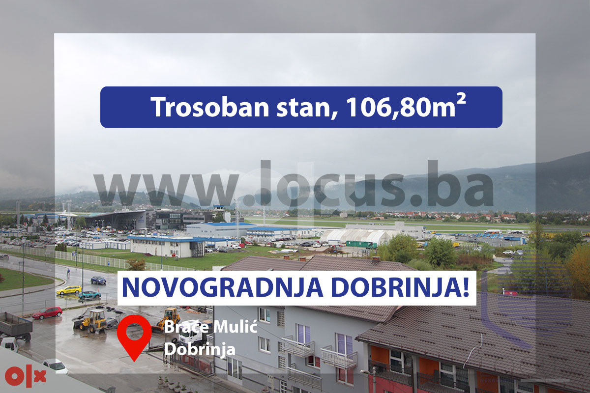 NOVOGRADNJA DOBRINJA:Trosoban stan otvoren pogled