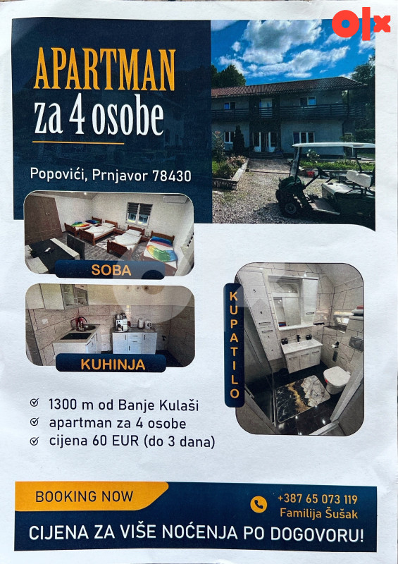 Apartmani / Smještaj - Kulaši