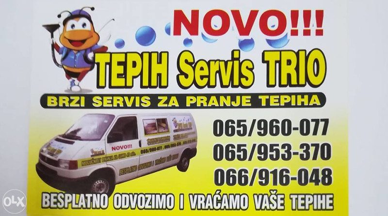 Pranje tepiha Banjaluka Laktaši Servis TRIO 4,5 KM/m2