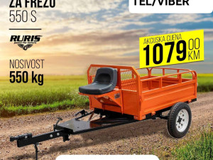 RURIS prikolica za kultivator frezu 550S 550 kg