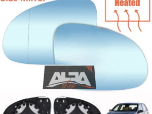 Staklo ogledalo retrovizora golf 5 Jetta 5 V plavo