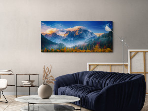 Canvas slika - Triglav, Planinski vrh, Izlazak sunca 100x40cm ...