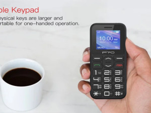 Telefon na tipke za starije osobe IPRO 183N Crni sa brojevima