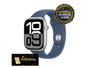 Apple Watch Series 10 46mm Silver Alu Denim Sport Band
