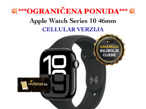 Apple Watch Series 10 46mm Jet Black Alu Sport Band CELL