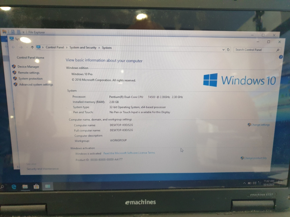 Emachines laptop