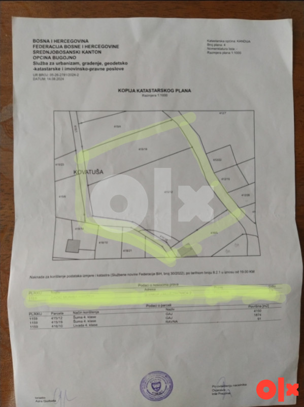 Zemljište pogodno za gradnju bugojno