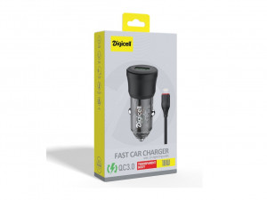 Digicell Transparent Iphone Fast auto punjac QC3.0 18W