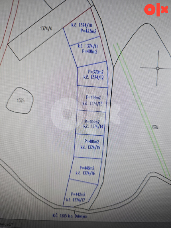 Na prodaju placevi na Poniru u Bl 7