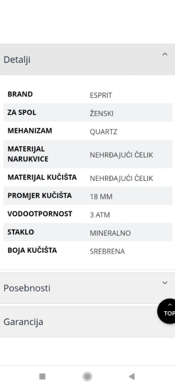 Ženski Sat Esprit