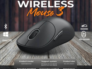 Xiaomi bežični miš 3, crni Dual 2.4 GHz i Bluetooth