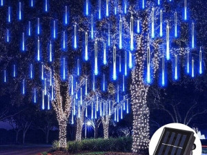Led solarne lampice meteori 288led 50 cm plavi