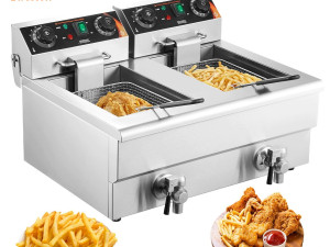 Dupla Friteza za Pomfrit Ribu Piletinu 2x 11l sa Slavinom