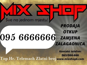 *095-6666666* HR TELEMACH ZLATNI BROJ TOP BROJEVI Hrvatski Tele 2