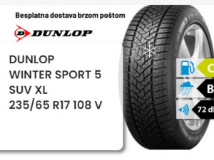 235/65 R 17 108V XL DUNLOP WINTER SPORT 5 SUV