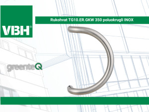 Rukohvat TG10.ER.GKW 350 poluokrugli INOX