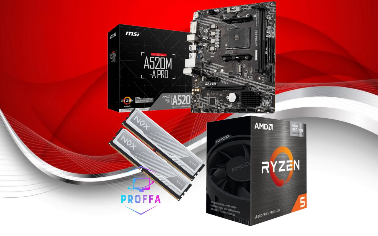 COMBO AMD Ryzen 5 5600x MSI A520M-A PRO 16GB 3200mhz DDR4