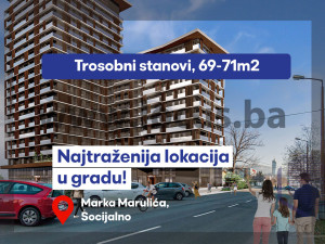 NOVOGRADNJA NOVO SARAJEVO!Trosoban stan 69-71m2
