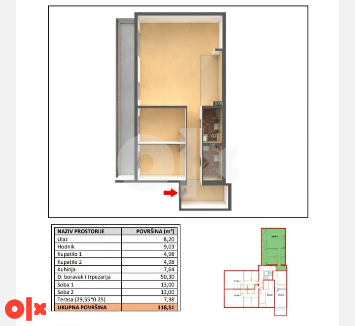 Residence Mejtas- Benis, useljivo, stan 118 m2! 2