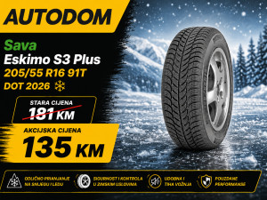 205/55 R16 205 55 16 91T Sava Eskimo S3 PLUS Zimska guma