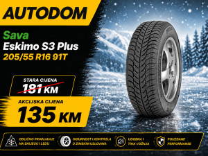 205/55 R16 205 55 16 91T Sava Eskimo S3 PLUS Zimska guma