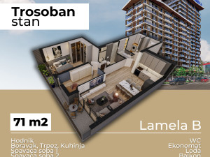 MY SPACE/ Stan/ Socijalno/ MOJ KVART/ 71m2