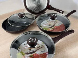 Tave granitne sa poklopcem Konig 3 komada set