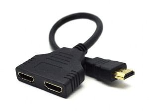 Video splitter passive HDMI dual port cable