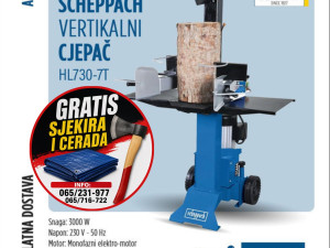 Scheppach cjepač drva 7T HL730 GRATIS OPREMA I BESPLATNA DOSTAVA