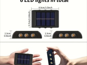 Solarna zidna lampa - boja led bijela